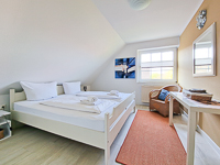 Schlafzimmer Ansicht - Ferienwohnung »Schollenstuuv« in Greetsiel - Schollenweg 11 - Objekt ID 16243